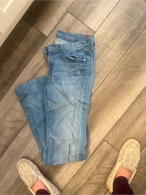 7 For All Mankind Light Blue Bootcut Jeans